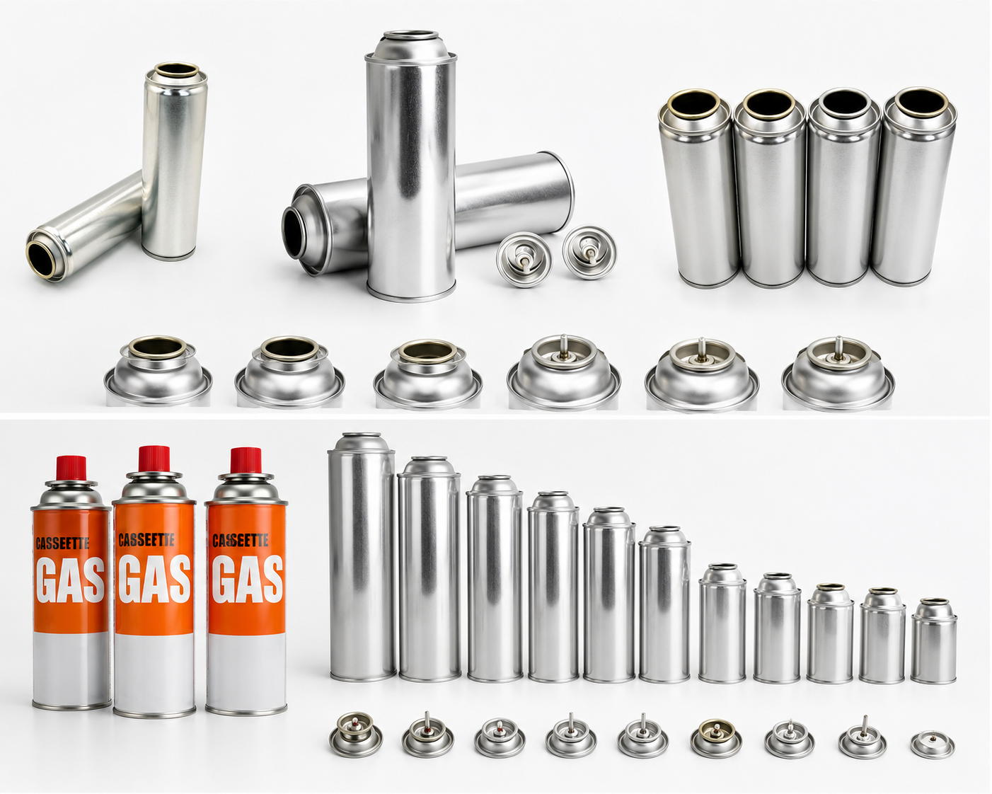 Butane gas cartridge cans and pressurized can formats for OEM supply